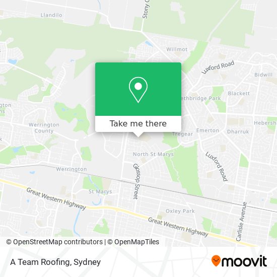 A Team Roofing map