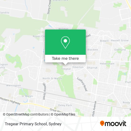 Tregear Primary School map