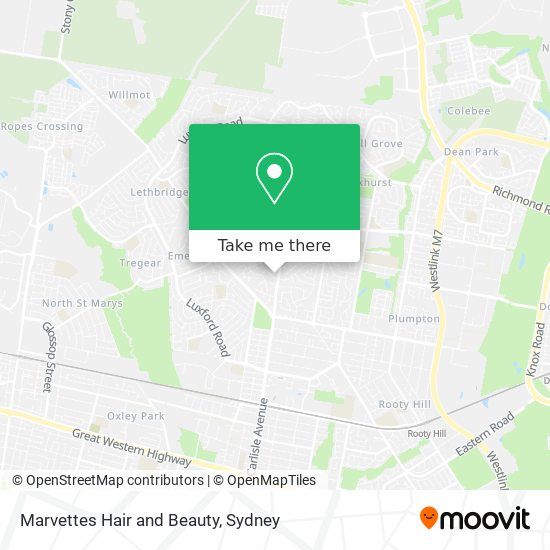 Marvettes Hair and Beauty map