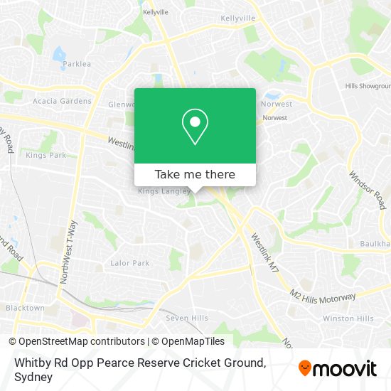 Whitby Rd Opp Pearce Reserve Cricket Ground map