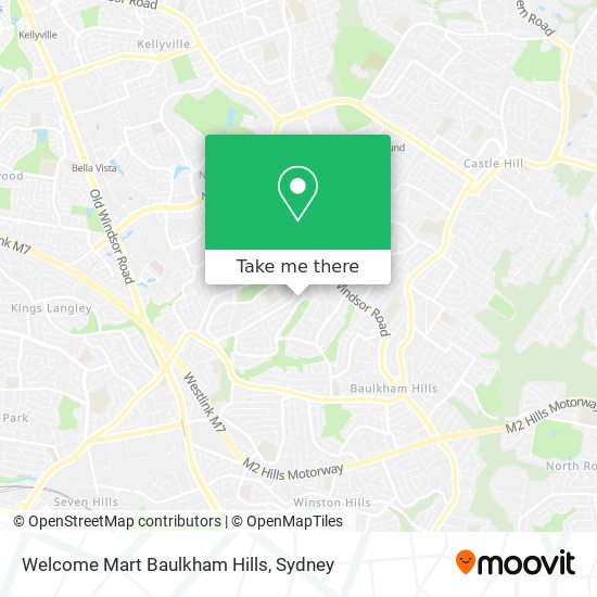 Mapa Welcome Mart Baulkham Hills