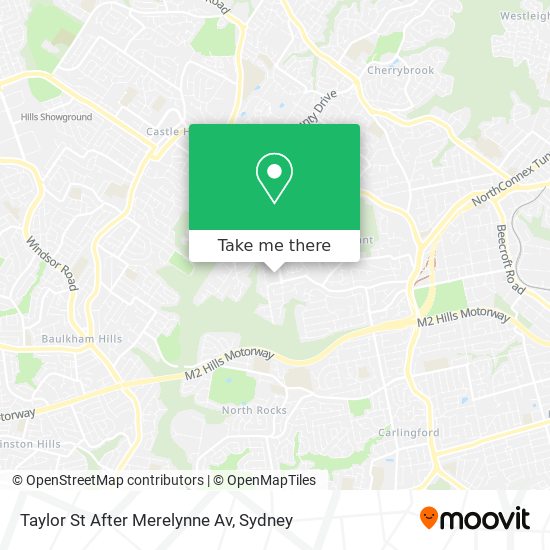 Taylor St After Merelynne Av map