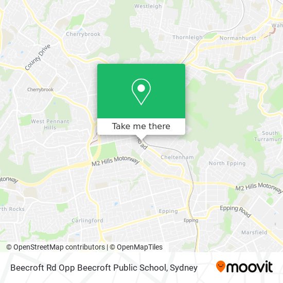 Beecroft Rd Opp Beecroft Public School map