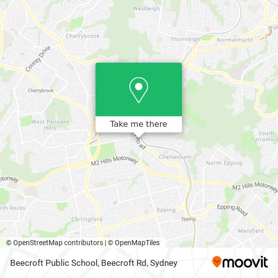 Mapa Beecroft Public School, Beecroft Rd