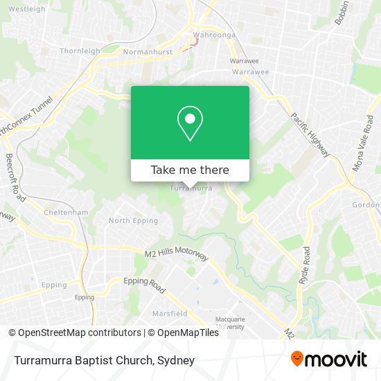 Turramurra Baptist Church map