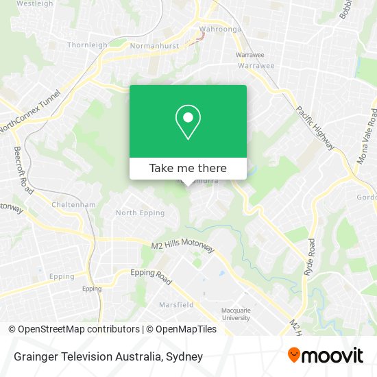 Mapa Grainger Television Australia