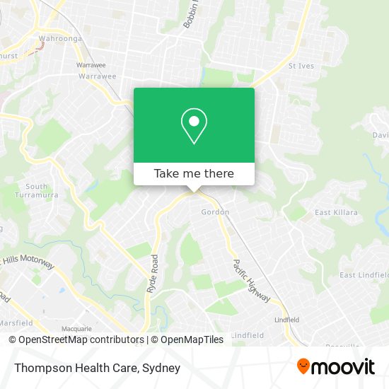 Thompson Health Care map