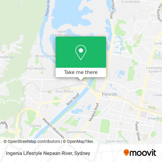 Ingenia Lifestyle Nepean River map