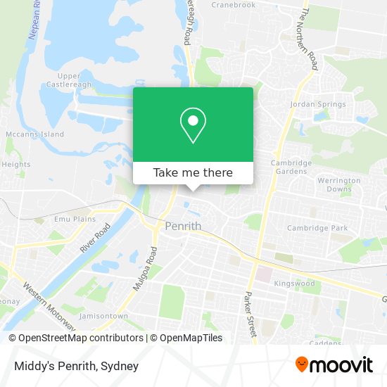 Mapa Middy's Penrith