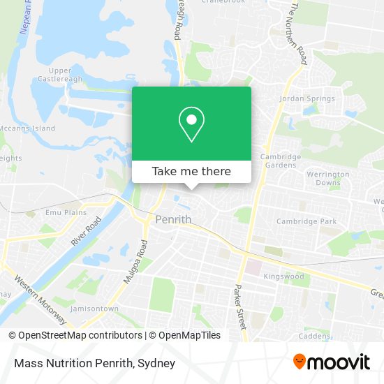 Mass Nutrition Penrith map