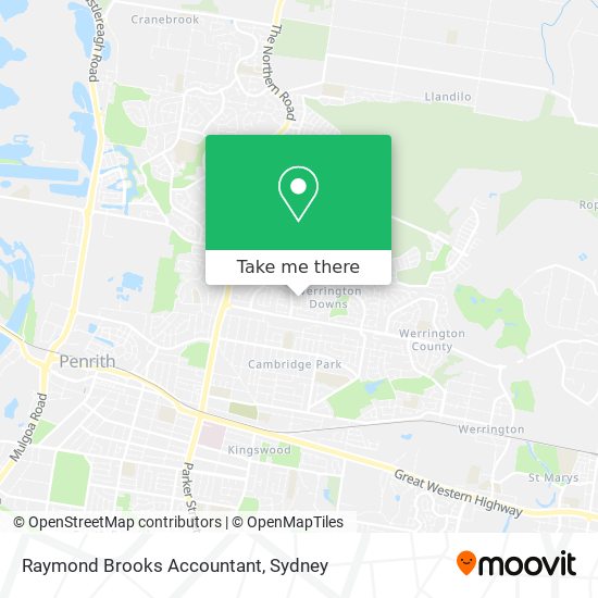 Raymond Brooks Accountant map