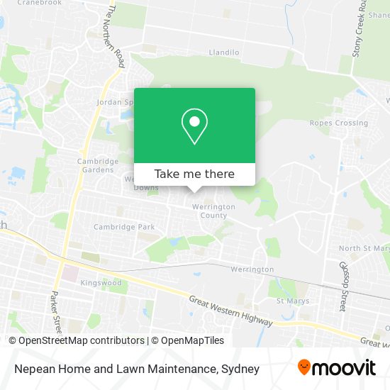Mapa Nepean Home and Lawn Maintenance