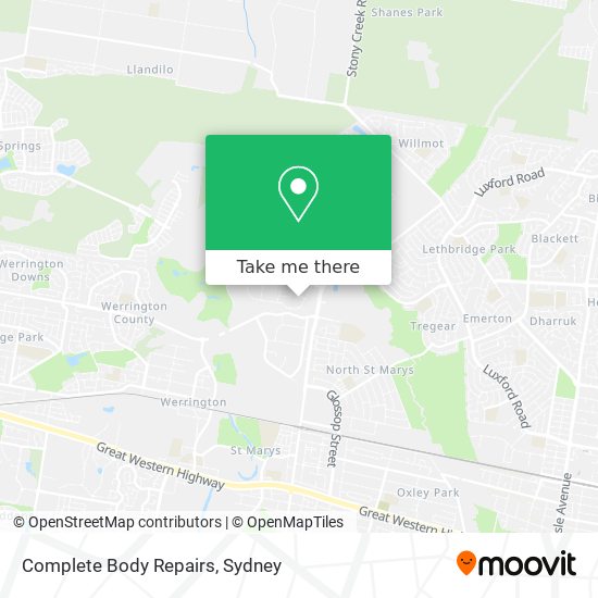 Complete Body Repairs map