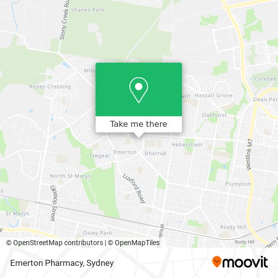 Emerton Pharmacy map