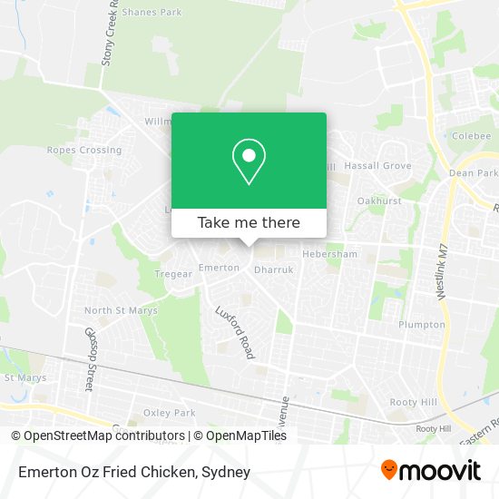 Emerton Oz Fried Chicken map