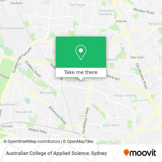 Mapa Australian College of Applied Science