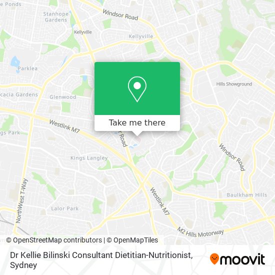 Dr Kellie Bilinski Consultant Dietitian-Nutritionist map