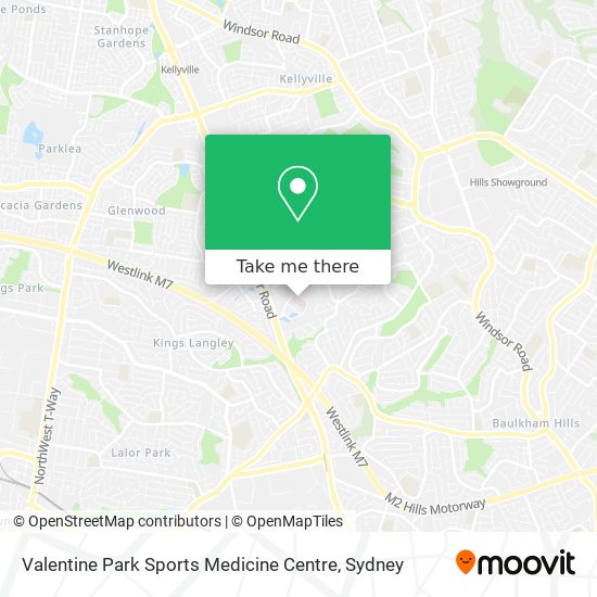 Valentine Park Sports Medicine Centre map