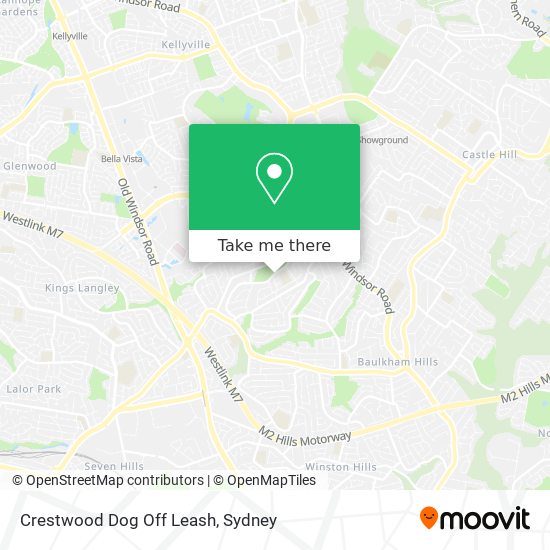 Mapa Crestwood Dog Off Leash