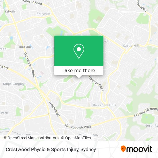 Mapa Crestwood Physio & Sports Injury