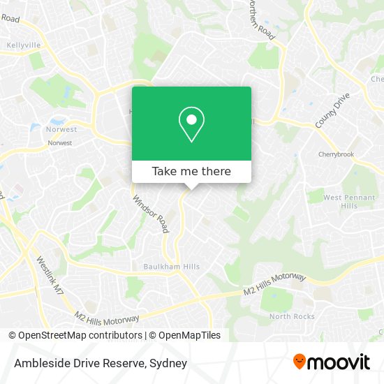 Ambleside Drive Reserve map