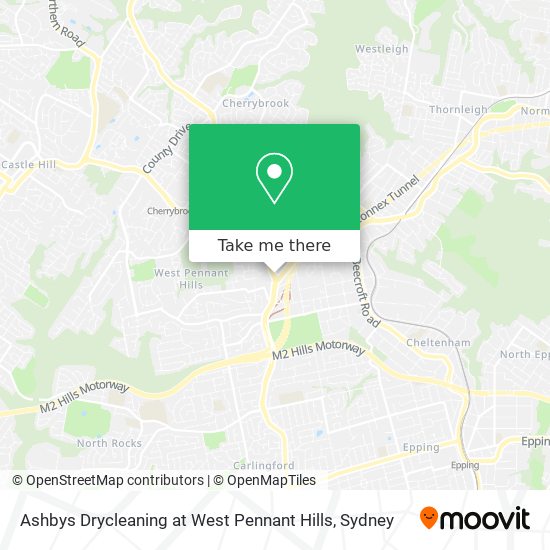 Mapa Ashbys Drycleaning at West Pennant Hills