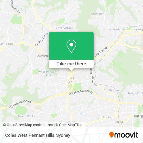 Coles West Pennant Hills map