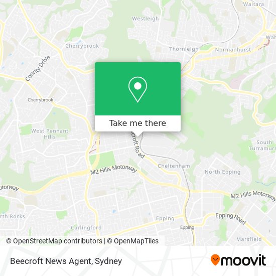 Beecroft News Agent map