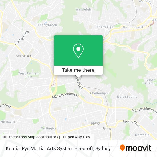 Kumiai Ryu Martial Arts System Beecroft map