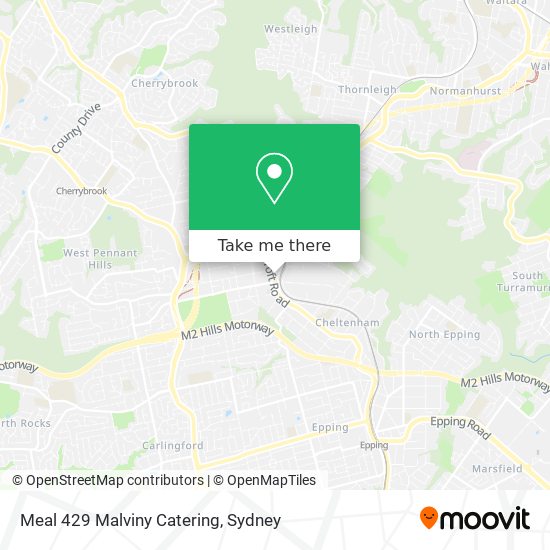 Meal 429 Malviny Catering map
