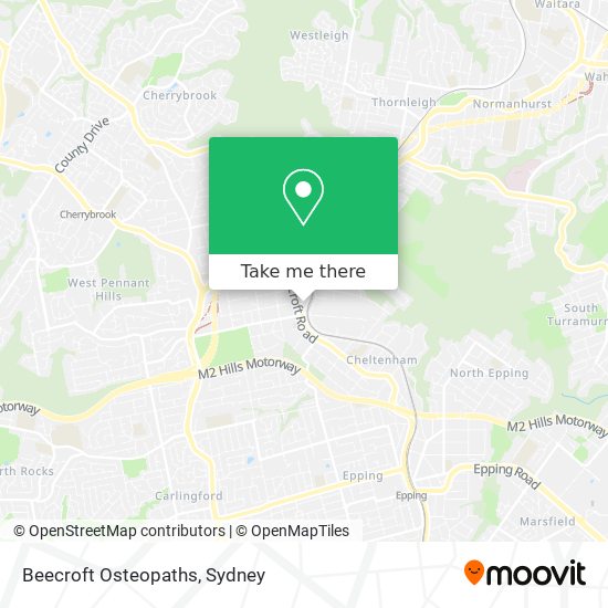 Beecroft Osteopaths map