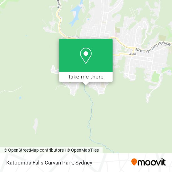Mapa Katoomba Falls Carvan Park