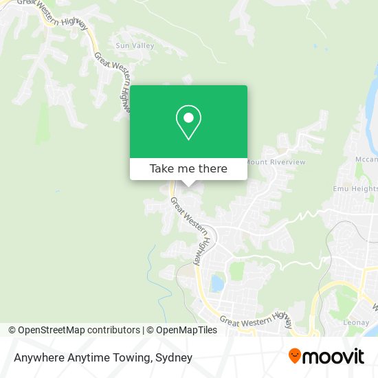 Mapa Anywhere Anytime Towing