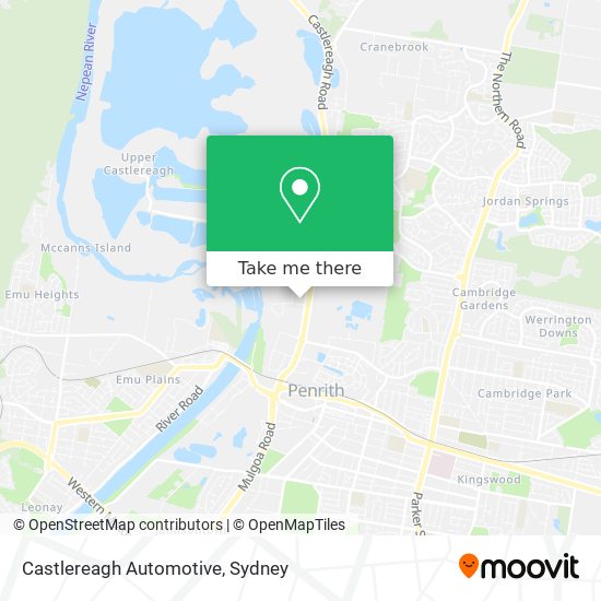 Mapa Castlereagh Automotive