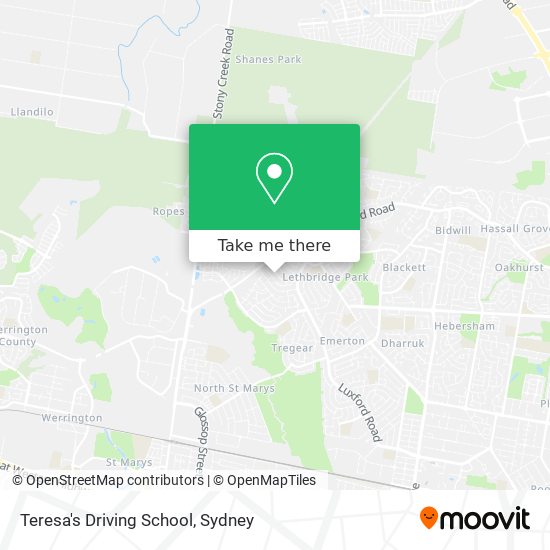 Teresa's Driving School map