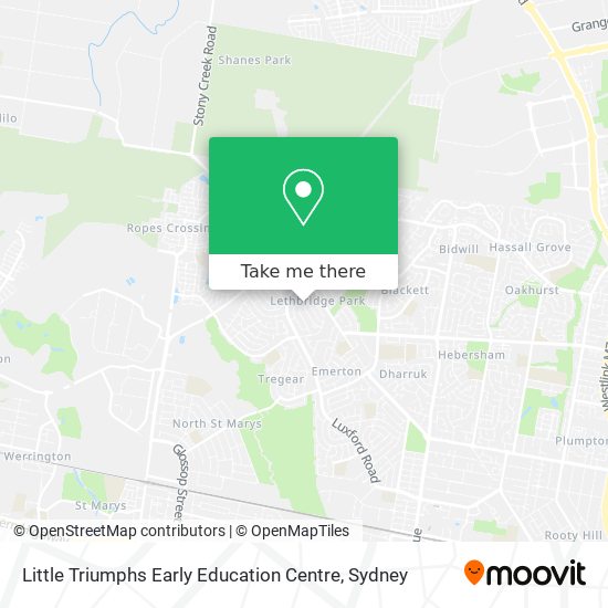 Mapa Little Triumphs Early Education Centre