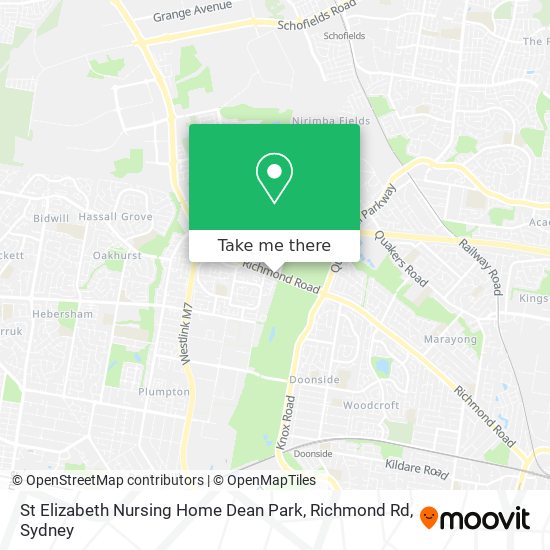 St Elizabeth Nursing Home Dean Park, Richmond Rd map