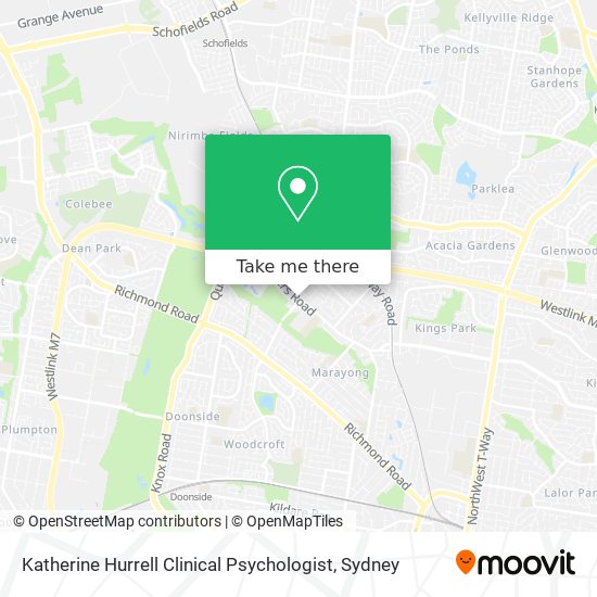 Katherine Hurrell Clinical Psychologist map