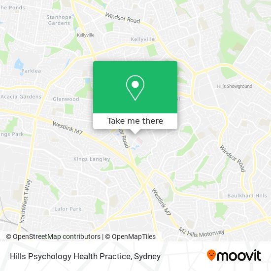 Hills Psychology Health Practice map