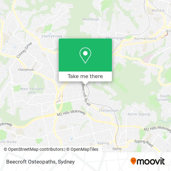 Mapa Beecroft Osteopaths