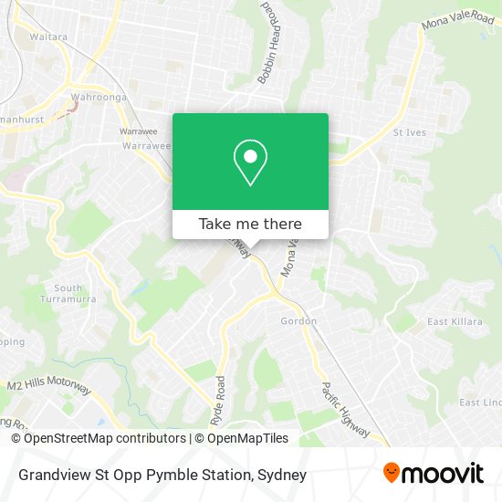 Grandview St Opp Pymble Station map