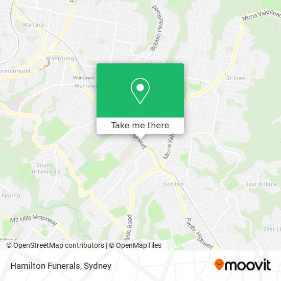 Hamilton Funerals map