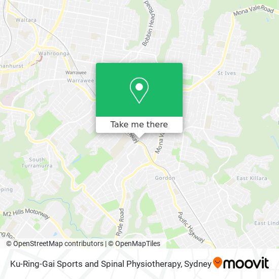 Ku-Ring-Gai Sports and Spinal Physiotherapy map