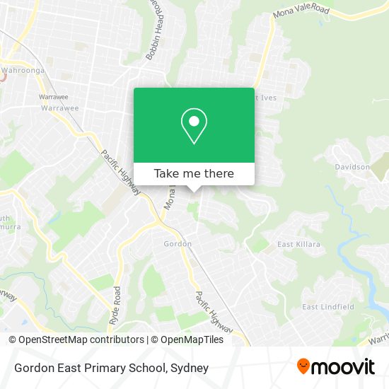 Gordon East Primary School map