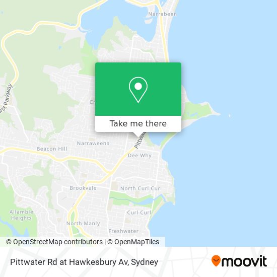 Mapa Pittwater Rd at Hawkesbury Av