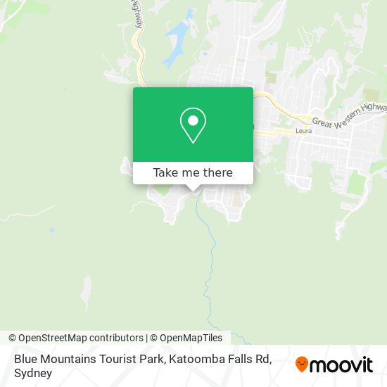 Blue Mountains Tourist Park, Katoomba Falls Rd map