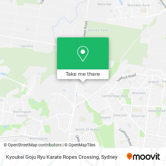 Kyoukei Goju Ryu Karate Ropes Crossing map