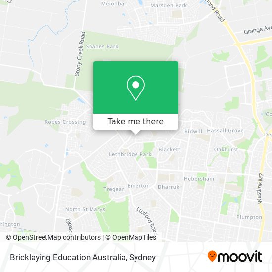 Mapa Bricklaying Education Australia