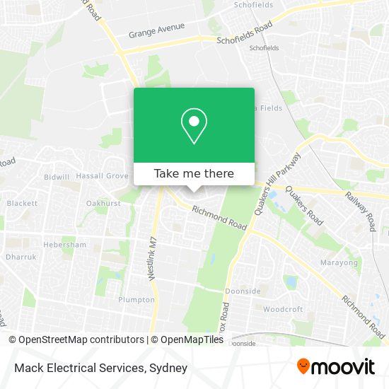 Mack Electrical Services map