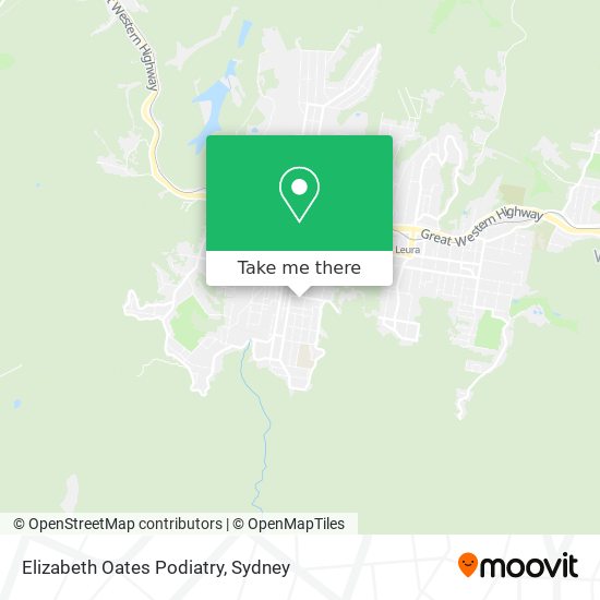 Elizabeth Oates Podiatry map